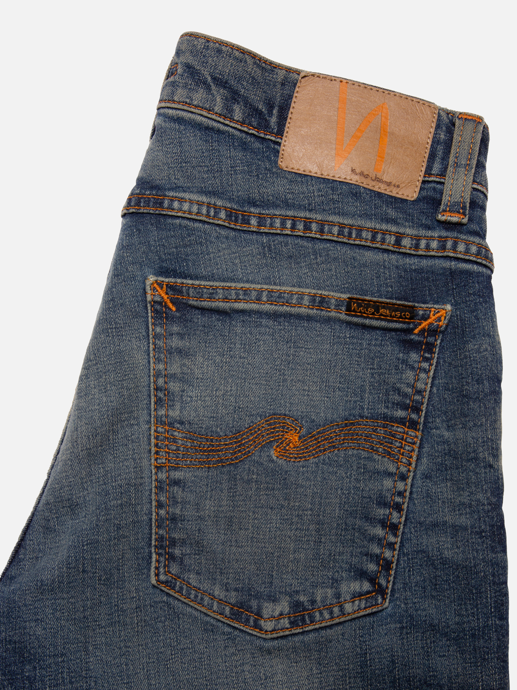 Nudie Jeans Tight Terry Indigo Dirt Mid Waist Tight Fit Men's Organic Jeans W38/L30 Sustainable Denim