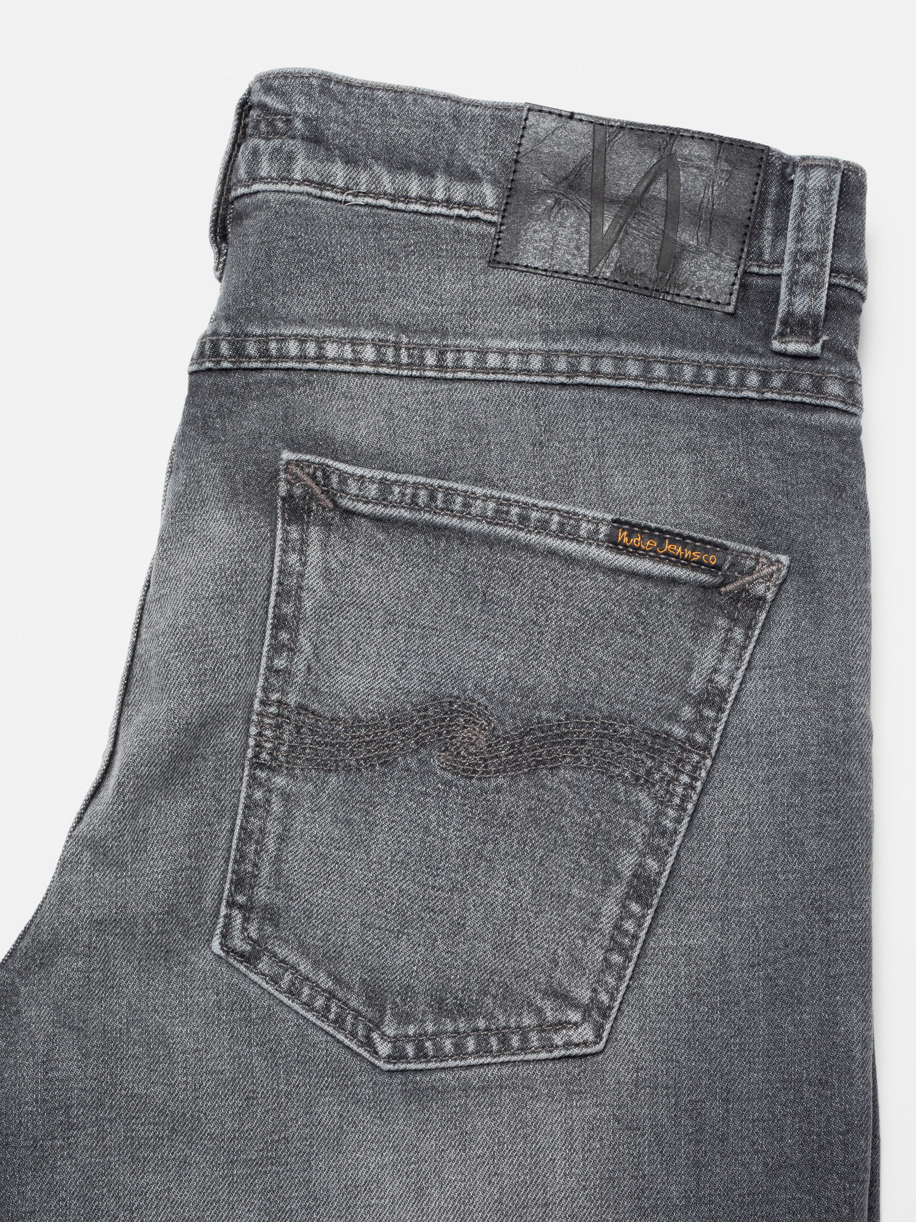 Nudie Jeans Lean Dean Grey Steel Mid Waist Slim Tapered Fit Men's Organic Jeans W32/L36 Sustainable Denim