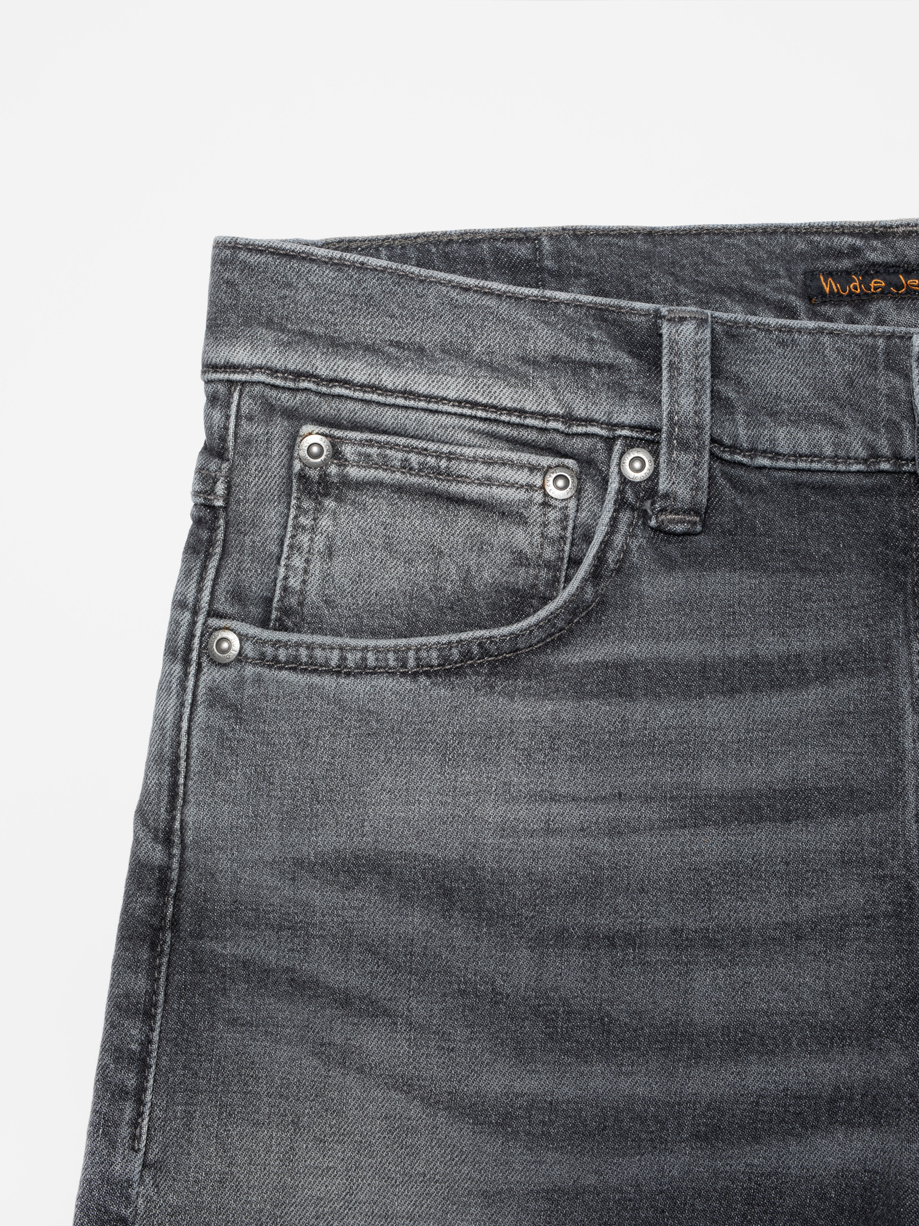 Nudie Jeans Lean Dean Grey Steel Mid Waist Slim Tapered Fit Men's Organic Jeans W32/L36 Sustainable Denim