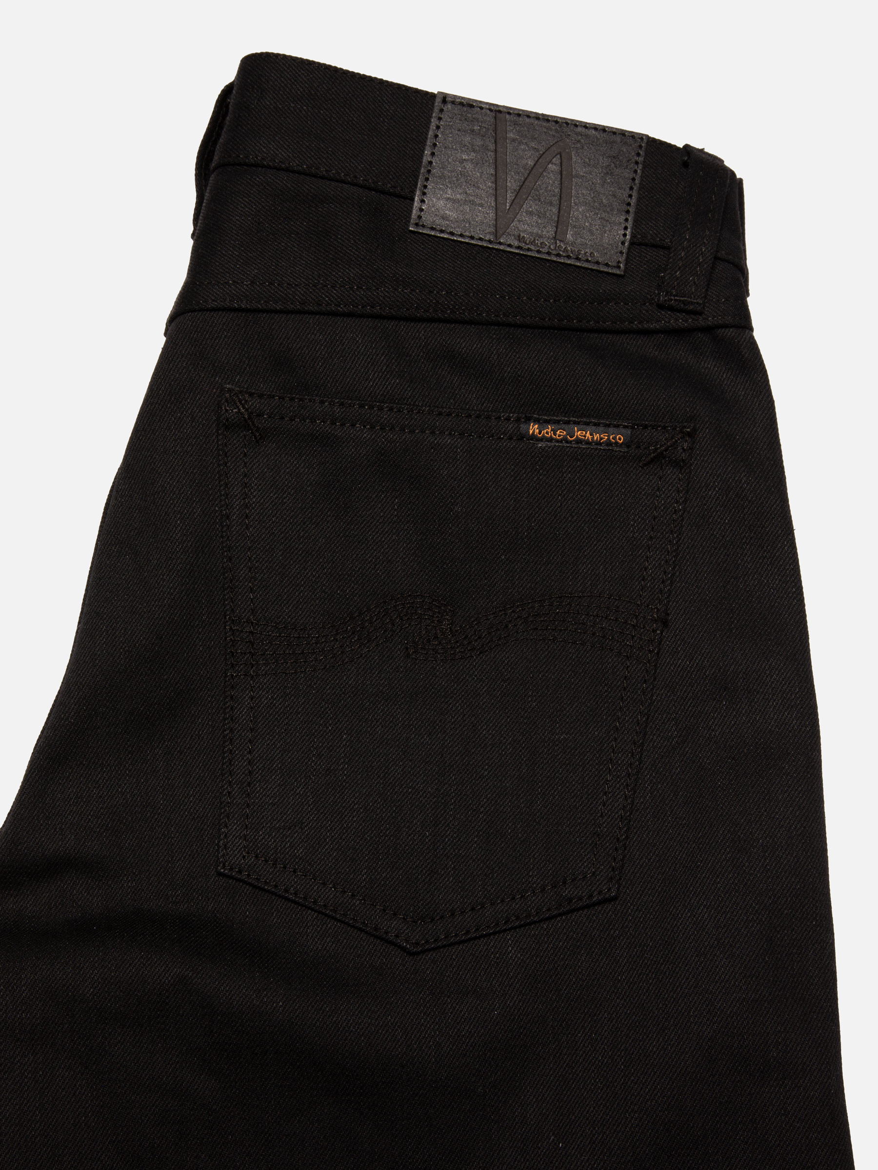 Nudie Jeans Rad Rufus Dry Black Selvage High Waist Regular Straight Fit Organic Selvedge Jeans W32/L30 Sustainable Denim