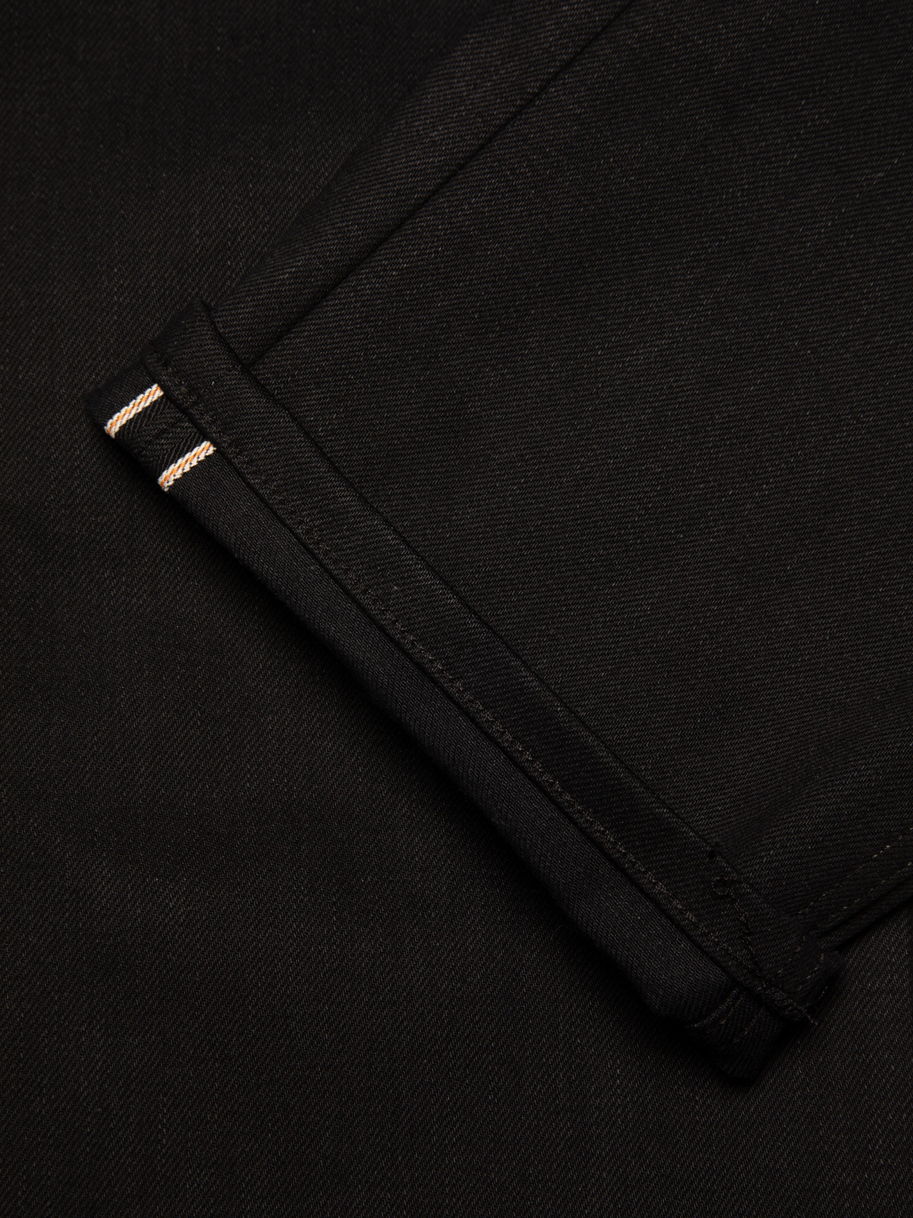 Nudie Jeans Rad Rufus Dry Black Selvage High Waist Regular Straight Fit Organic Selvedge Jeans W32/L30 Sustainable Denim